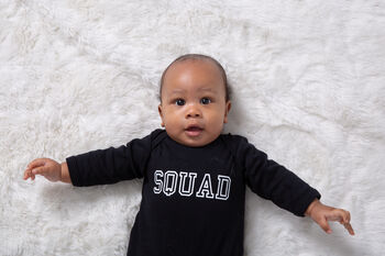Squad, Cotton Baby Grow, New Baby Sleepsuit, 4 of 5