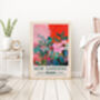 Kew Gardens Pink Flower Art Print, thumbnail 4 of 5