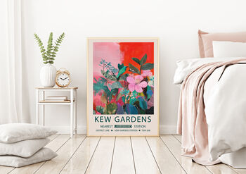 Kew Gardens Pink Flower Art Print, 4 of 5