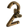 Solid Brass Bee Numbers In Antique Finish Four Inch, thumbnail 4 of 9