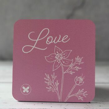 Set Of Four Square Floral Coasters, 3 of 10
