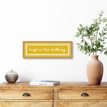 Panoramic Hugs In The Hallway Print, 9 of 10