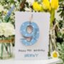 Personalised 9th Birthday Card Wooden Number Gift, thumbnail 2 of 6