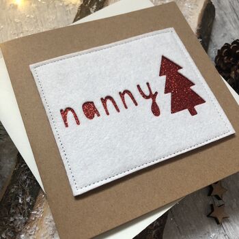 Nanny/Nanna/Grandma Felt Christmas Card, 3 of 3