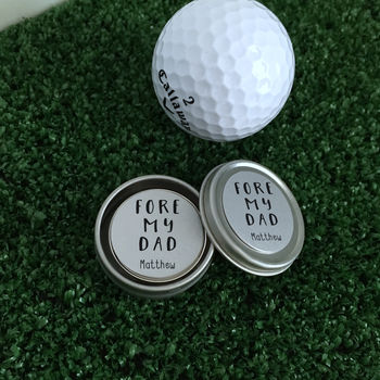 Personalised ‘Fore My Dad’ Golf Ball Marker, 3 of 3