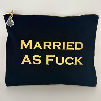 Married As Fuck Makeup Toiletry Pouch, 4 of 8