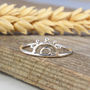 Cassia Sterling Silver Boho Moon Stacking Ring, thumbnail 2 of 6