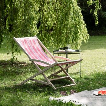 rocking deck chair rhubarb or peppermint stripe by idyll ...