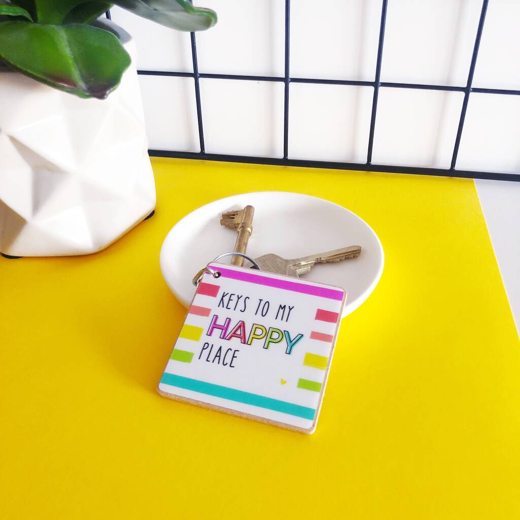 Image of Happy Place Keyring