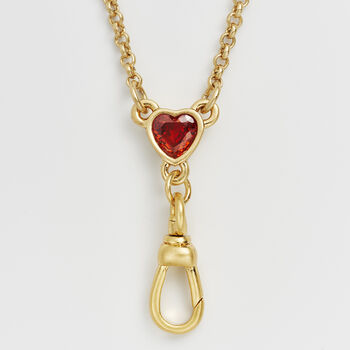 Gold Love Heart Clasp Chain Necklace, 3 of 8