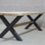 King's Cross Reclaimed Wood Dining Table With X Frame, thumbnail 8 of 8