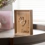 Solid Oak Baby And Toddler Handprint Keepsake, thumbnail 1 of 9