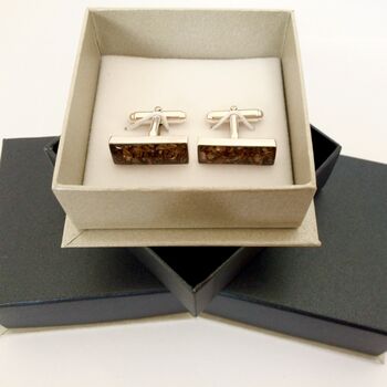 Silver And Wood Cufflinks, 5 of 5