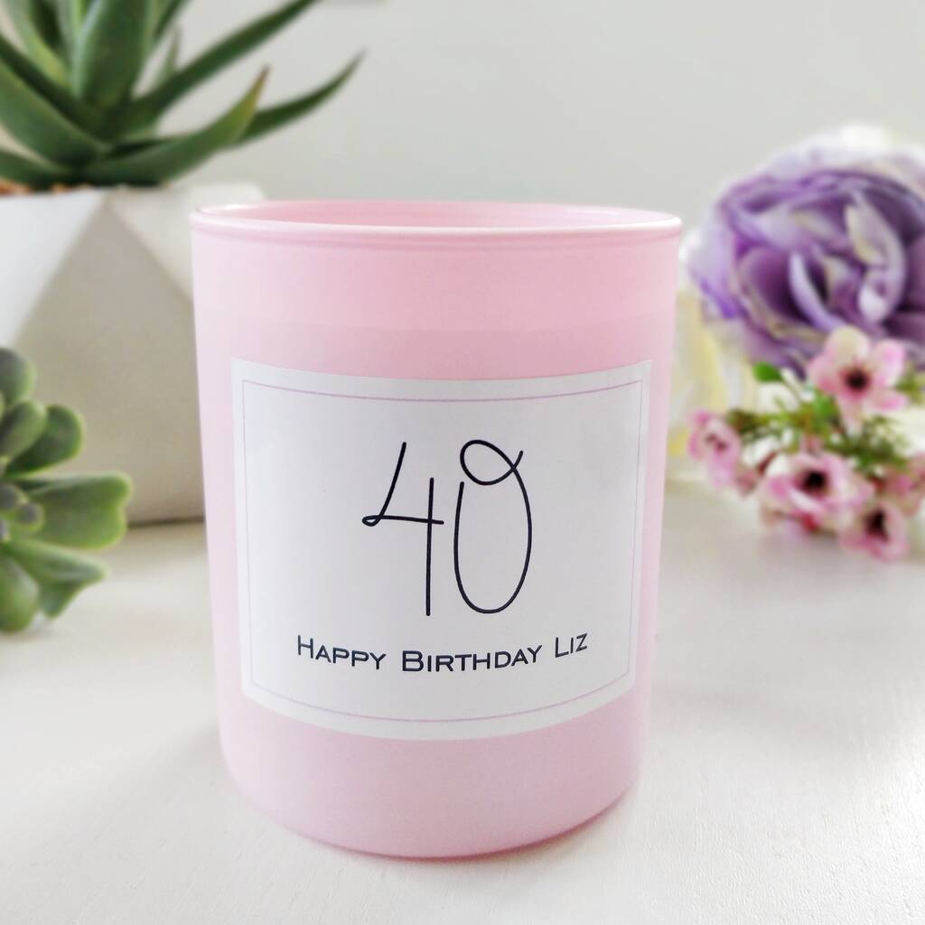 Personalised Birthday Vegan Candle With Wood Wick By Aphrodite & Ares