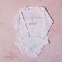 Personalised Embroidered Birth Flower Baby Grow, thumbnail 1 of 6
