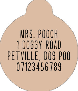 Scruffy Dot Custom ID Dog Tag, 2 of 2