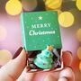Tiny Matchbox Ceramic Christmas Tree Token, thumbnail 1 of 4