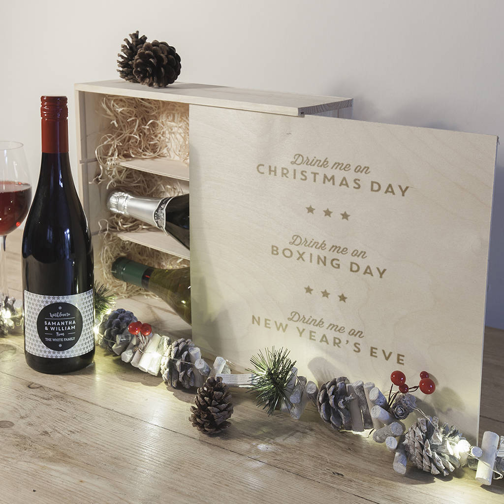 Build Your Own Personalised Christmas Wine Box, 1 of 2