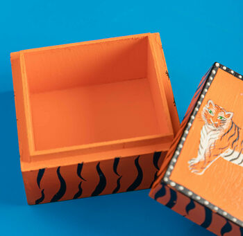 Tiger Hand Painted Box, 7 of 7