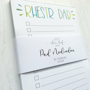 Rhestr Dad, Welsh A5 Notepad For Dad, 6 of 6