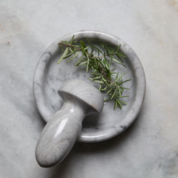 Marble Flat Pestle And Mortar. Two Sizes Available, 4 of 4