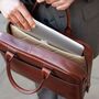 Luxury Leather Laptop Bag For Macbook. 'The Calvino', thumbnail 10 of 12
