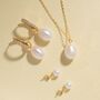 Large Pearl Pendant Necklace In Sterling Silver And Gold Vermeil, thumbnail 10 of 11