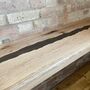 Oak Resin River Console Table With Hairpin Legs, thumbnail 9 of 12