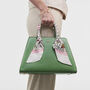 Green Garden Floral Structured Tote Bag Medium, thumbnail 1 of 8