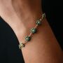 Turquoise Daisy Sun Flower Charms Summer Bracelet, thumbnail 1 of 7