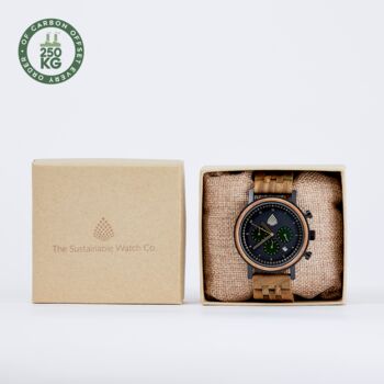 The Cedar: Handmade Recycled Natural Wood Wristwatch, 2 of 8