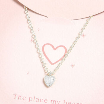 Hammered Love Heart Pendant Necklace, 4 of 8