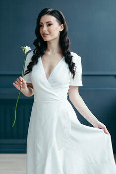 Linen Wedding Dress, 9 of 10