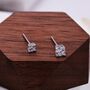 Sterling Silver Extra Small Cz Stud Earrings, thumbnail 8 of 12