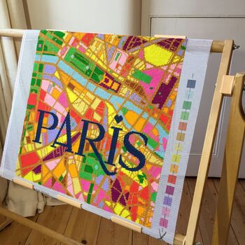 J'aime Paris City Map Tapestry Kit, 3 of 5