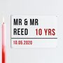 Personalised Couples 10th Tin Anniversary Street Sign, thumbnail 2 of 4