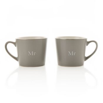 Ceramic Stoneware Mr And Mr Mug Set, 2 of 2