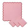 Cotton Napkins With Scallop Pink/Red • Set Of Four, thumbnail 2 of 2