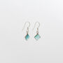 Captivating Blue Apatite Sterling Silver Tile Earrings, thumbnail 3 of 3