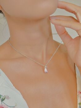 Pink Forest Bell Copper Necklace, 3 of 10