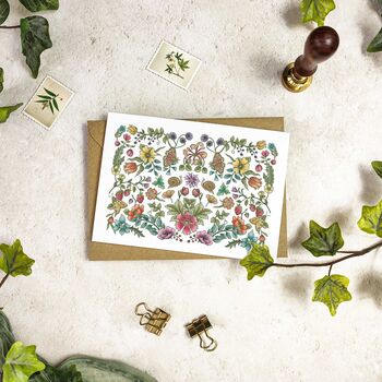 Folk Floral Watercolours Note Cards And Envelopes, 4 of 5