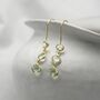 Gold Vermeil Green Amethyst Drop Earrings, thumbnail 1 of 6