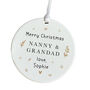 Personalised Merry Christmas Nanny And Grandad Ornament, thumbnail 6 of 7