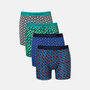 Men's 'Minimalist Geometric' Four Pack Bamboo Trunks, thumbnail 1 of 12