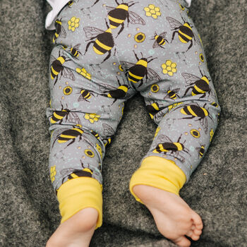 Organic Bee Baby Leggings, 2 of 3
