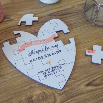 Personalised Will You Be My Bridesmaid Jigsaw Puzzle, 3 of 5