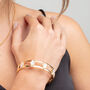 Gingko 18 K Gold Plated Shell Bangle, thumbnail 1 of 5