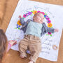 Personalised Floral Baby Milestone Blanket, thumbnail 1 of 9