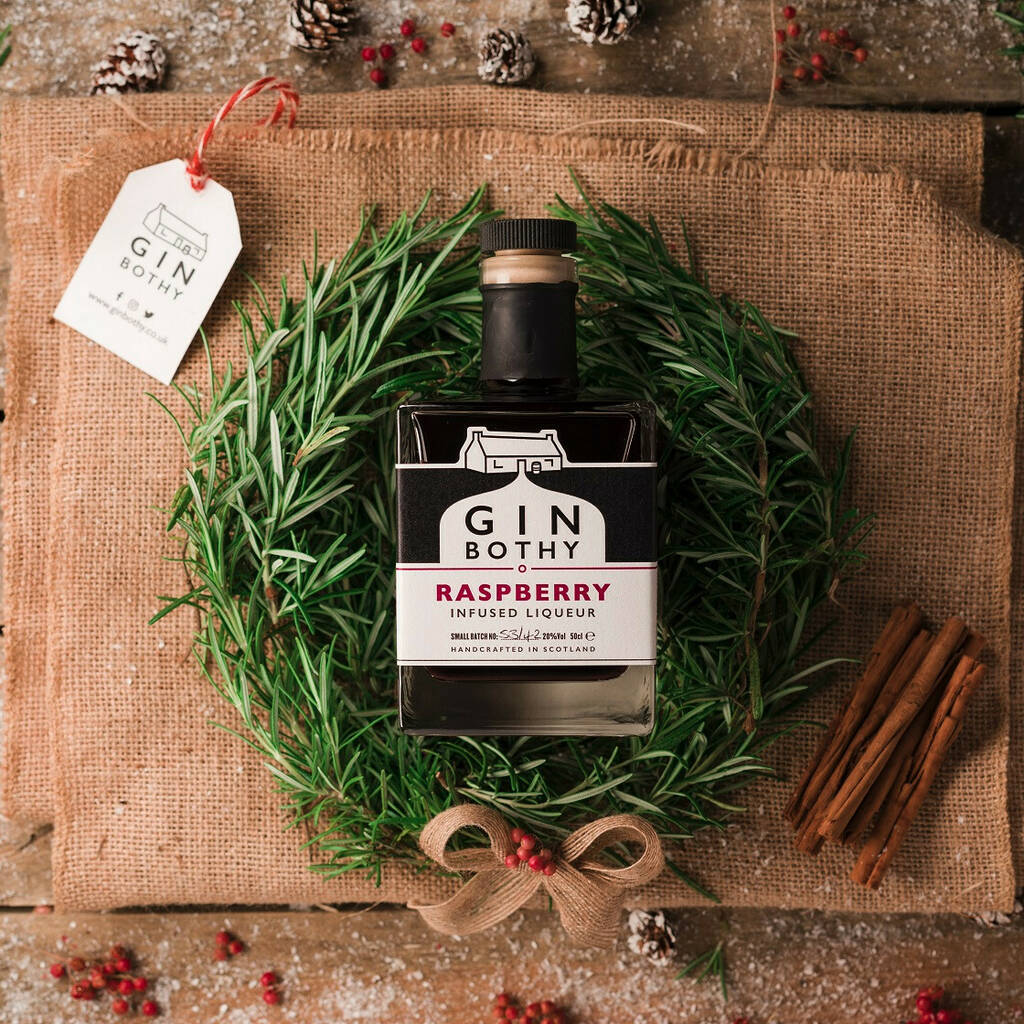 Raspberry Infused Gin Liqueur By Gin Bothy | notonthehighstreet.com