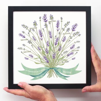 Personalised Lavender Grandparents Framed Print, 6 of 7